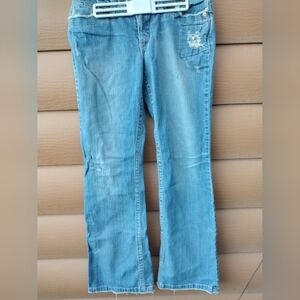 Distressed Blue Denim Jeans